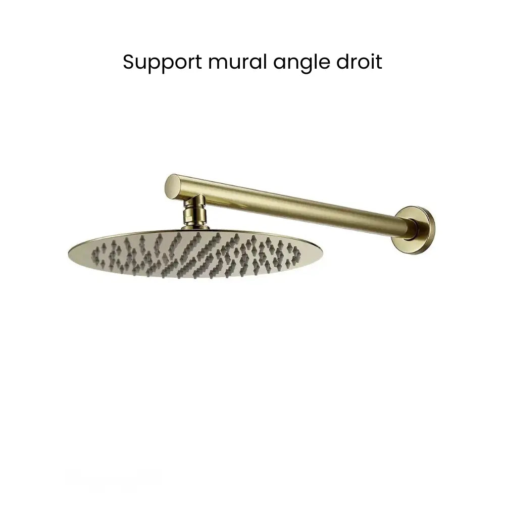 Colonne de douche encastrée dorée